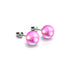 Nébuleuse rose | Argent sterling .925 | Boucles d'Oreilles Verre Galaxie